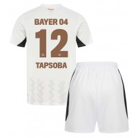 Bayer Leverkusen Edmond Tapsoba #12 Replika babykläder Bortaställ Barn 2024-25 Kortärmad (+ korta byxor)